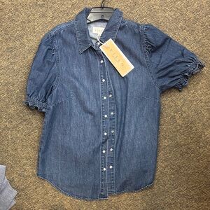 Risen Women's Blue Button Down Shirt